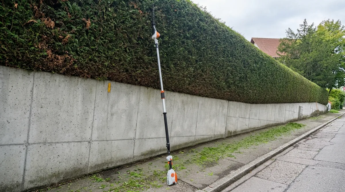 Makellos gestutzter Heckenschnitt